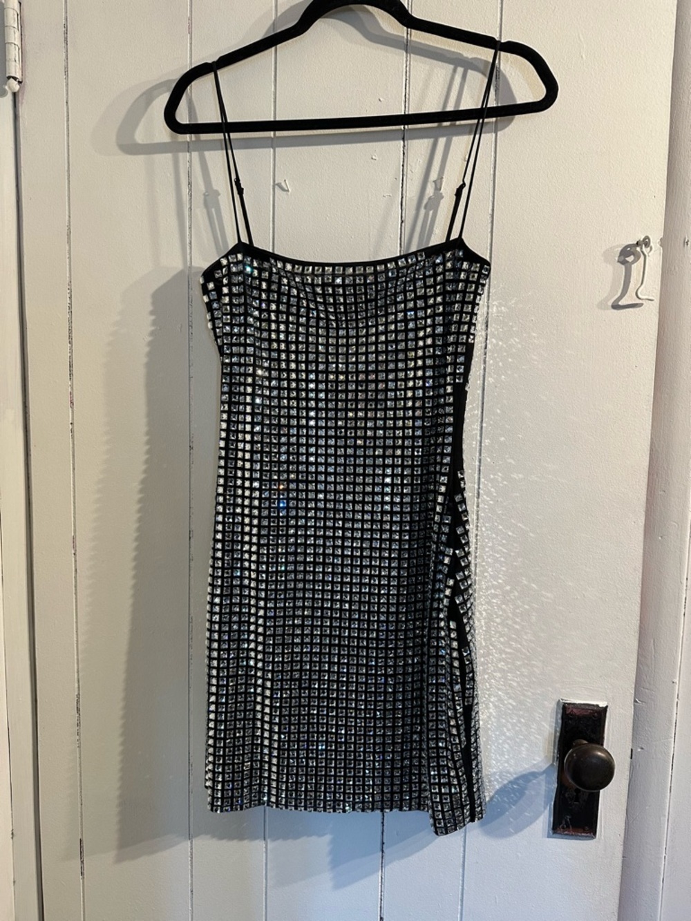 AKIRA SQUARE RHINESTONE Mini Dress